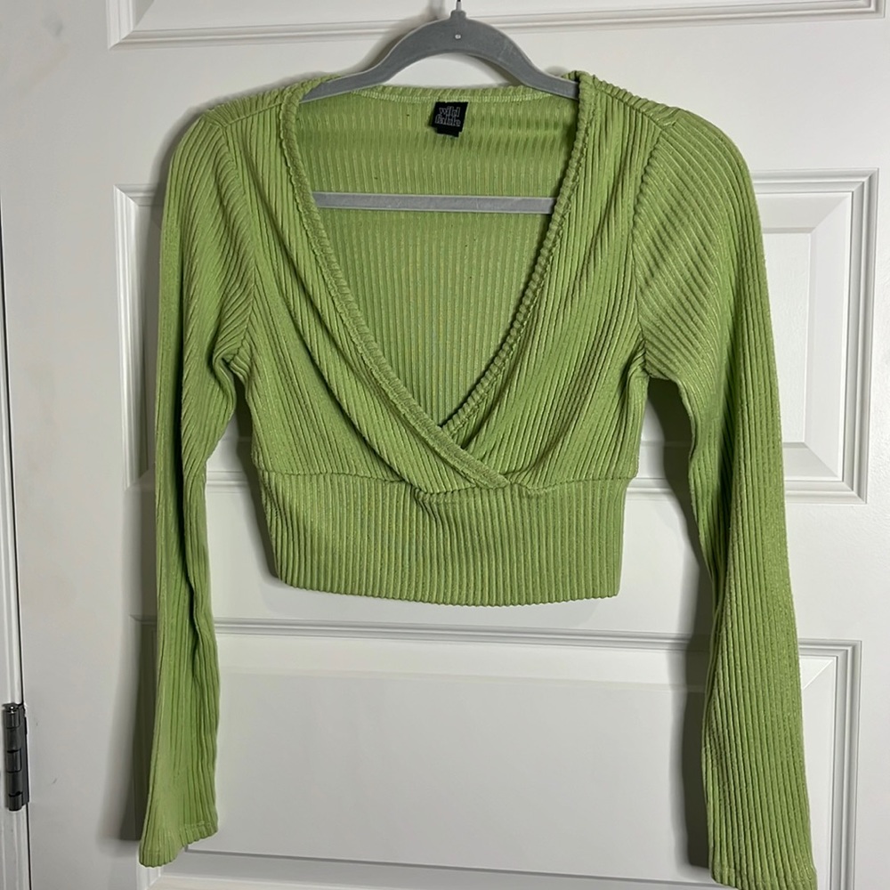 Green Crop Top